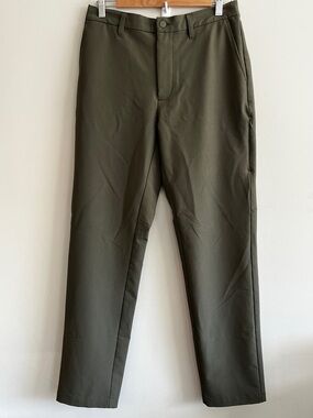 HUDSON North Men's Olive Green Performance Straight Pants Sz SMALL